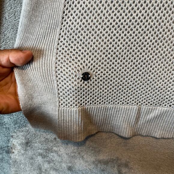 Lululemon Well Being Sweater Heathered Vapor Gray Tencel Cashmere Blend Size 6 - Picture 5 of 7